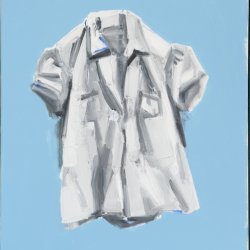 Biała bluzka, 2010, olej, akryl, płótno, 50x60 cm