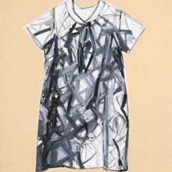 Sukienka we wzory, 2006, olej, akryl, płótno, 120 x 100 cm