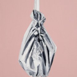 Woreczek komunijny, 2005, olej, akryl, płótno, 60x50 cm