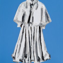 Sukienka komunijna, 2000, olej, płótno, 120x 100cm