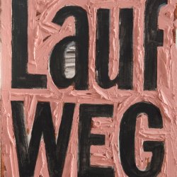 Lauf weg, 2008, olej, akryl, płótno, 50x 40 cm