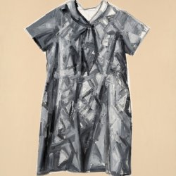 Sukienka we wzory, 2006/2015, olej, akryl, płótno, 120 x 100 cm