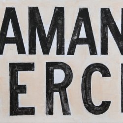 Łamane serce, 2017,akryl papier, 37 x 62 cm