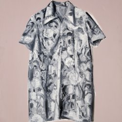 Sukienka w kwiaty, 2006/2015, olej, akryl, płótno, 120 x 100 cm