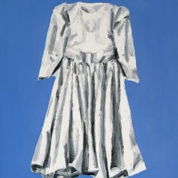 Sukienka komunijna, 2002, olej, akryl, płótno, 60x50cm