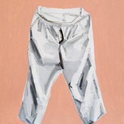 Białe spodnie, 2005, olej,akryl, płótno, 100x82 cm