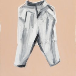 Białe spodnie, 2010, olej, akryl, płótno, 50x60 cm