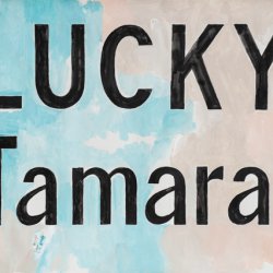 Cykl Lucky You / Lucky Tamara, 2020, akryl, papier, kolaż, 50 x 70 cm
