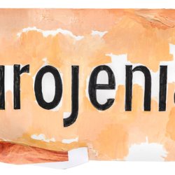 Urojenia, 2023, akryl, papier, kolaż, 30 x 50 cm