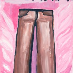 Zadania, 1995, akryl, papier, 100x70 cm