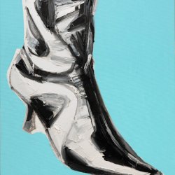 But czarno-biały, 2007, olej, akryl, płótno, 80 x 60 cm