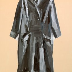 Czarna sukienka, 2004, olej, akryl, płótno, 100x70 cm