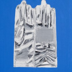 Rękawiczki, 2005, olej, akryl, płótno, 60x50 cm