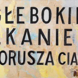 Głębokie łkanie, 2023, olej, akryl, płótno, 110 x 160 cm,