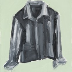 Czarna bluzka, 2010, olej, akryl, płótno, 50x40 cm