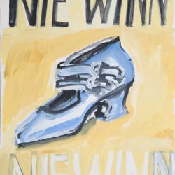 Niewinny, 1994, akryl, papier, 50x35 cm