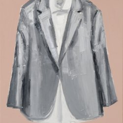 Marynarka szara, 2015, olej, akryl, płótno, 70 x 50 cm