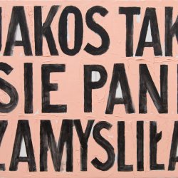 Jakoś tak się pani zamyśliła.., 2007, olej, akryl, płótno, 50x 60 cm