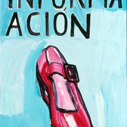 Informacion, 1995, akryl, papier, 50x35 cm