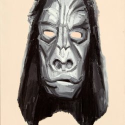 Potwór, 2001, olej, akryl, płótno, 100x70cm