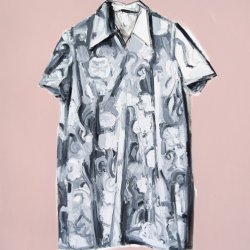 Sukienka w kwiaty, 2006, olej, akryl, płótno, 120 x 100 cm