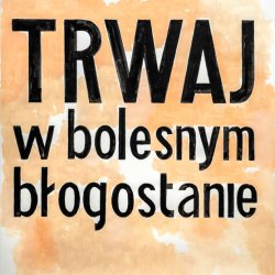 Trwaj w bolesnym, 2022, akryl, kolaż, 70 x 80 cm