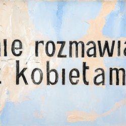 Nie rozmawia, 2022, olej, akryl, płótno,  80 x 110 cm 