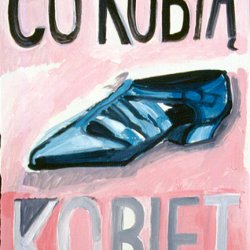 Co robią kobiety, 1994, akryl, papier, 50x35 cm