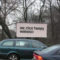 Billboardy w czasie festiwalu „Wszystko o wolności”, Gdańsk, Warszawa, Kraków.