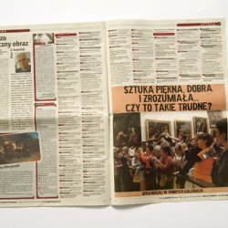 CZAS DLA KULTURY? NIE INTERESUJE. Reklamy kulturalne, 2005; ogłoszenia w dodatku poznańskim Gazety Wyborczej. Wystawa Czasu Kultury.