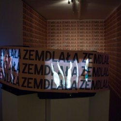 ZEMDLAŁA, 2006, plakaty 60x80 cm, oklejone ściany galerii i 5 telewizorów nadających bieżący program TV,