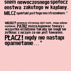 „Cytaty za darmo”, projekty gadżetów do rozdawania na ulicach Lublina: ulotki, koszulki i balony. Cytaty z Guy Deborda z adnotacjami. Festiwal sztuki w przestrzeni publicznej, Open City, Lublin 2010.