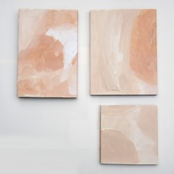 Obwoluty na książki różne, 2017, akryl, kolaż, wymiary różne, tył