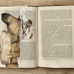 Książki o sztuce z kolażami, „Kamień i cierpienie”, 2011