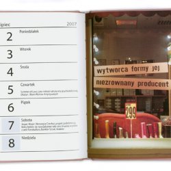 Kalendarzyk z wystawami, 2007- kieszonkowy kalendarz z prawdziwymi i fikcyjnymi wystawami w galeriach na terenie całej Polski